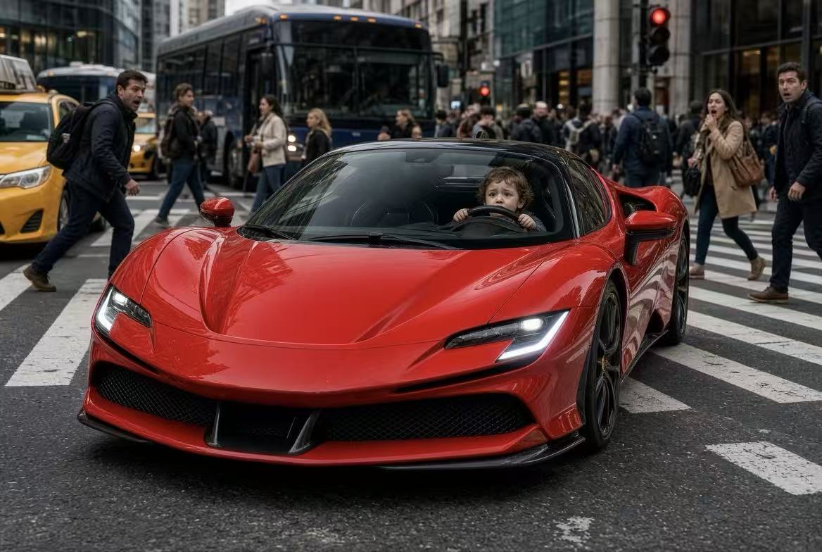 Scene three: a child in a crowded city