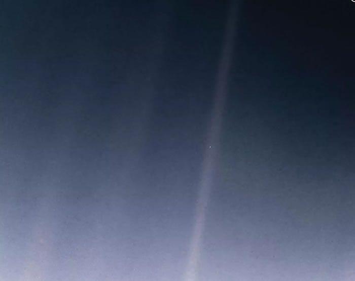Voyager 1 looks back at Earth from beyond the solar system